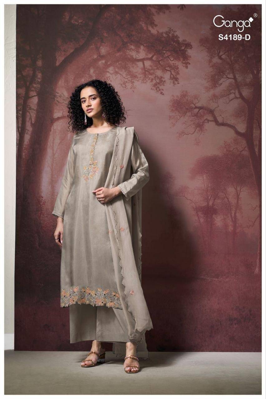 CAYSA 4189 By GANGA FASHION Stylish Beautiful Colourful PREMIUM PURE BEMBERG Dresses At Wholesale Price